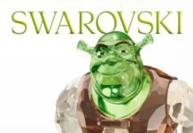 ‘Shrek’, da DreamWorks Animation, é reimaginado em cristal Swarovski