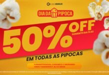 Cine Araújo promove Dia da Pipoca com 50% de desconto em todos os tamanhos