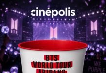 Cinépolis lança balde colecionável do BTS para transmissão do ‘ARIRANG Live Viewing in Busan’