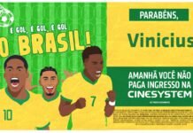 Copa do Mundo: neste domingo (14), Cinesystem dá ingressos gratuitos para quem se chama Vinicius