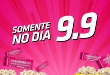 9/9 da Cinesystem tem passaporte de 4 ingressos e 4 pipocas médias por R$99